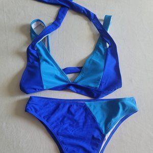 NWOT Two Tone Blue Bikini